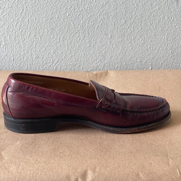 Bostonian Crown Windsor Mens Burgundy Leather‎ Loafers Size 9 - Picture 13 of 16